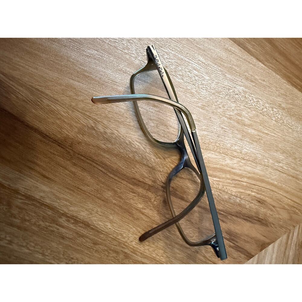 Vintage Prada Matte Hunter Green Skinny Metal VPR 14E Frames - Picture 4 of 7